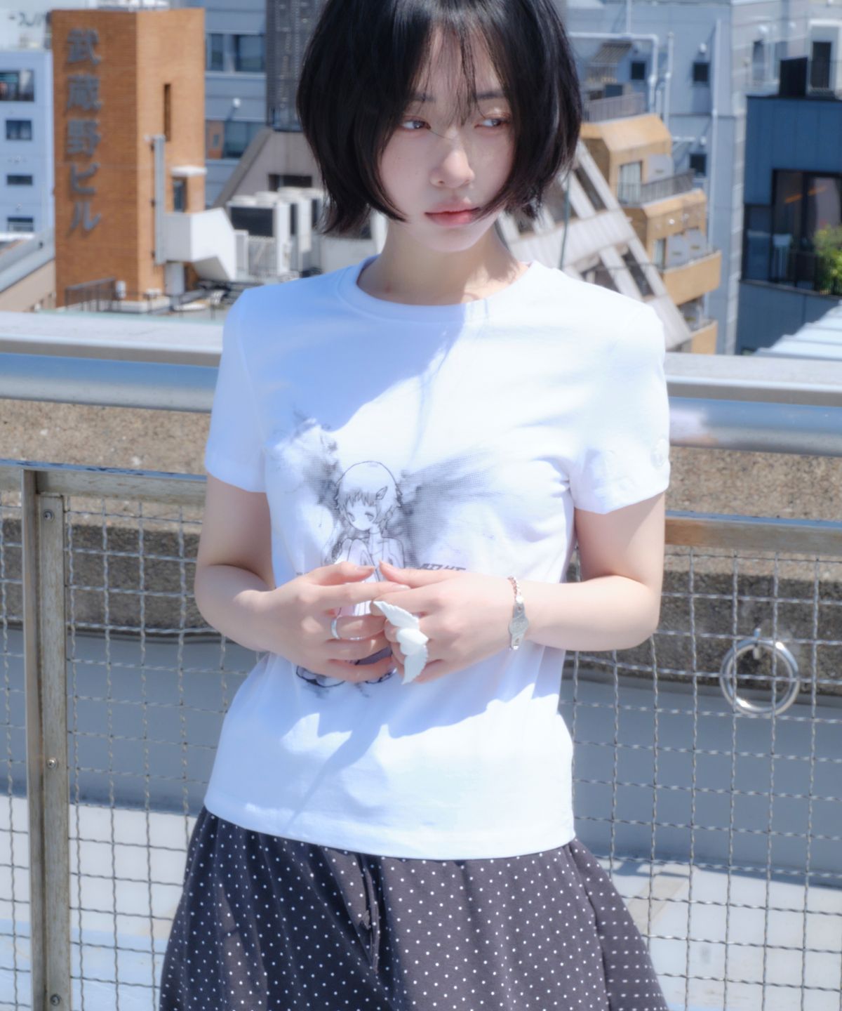 미유키(MIUKI) MIEL Basic Tee (White / Slim)