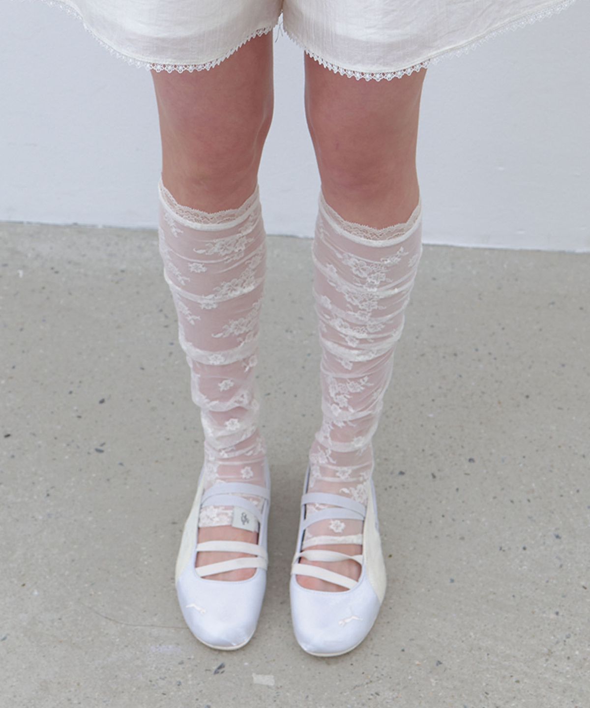 클루니(CLUNY) Sheer Open-Toe Knee Warmer - (4color)