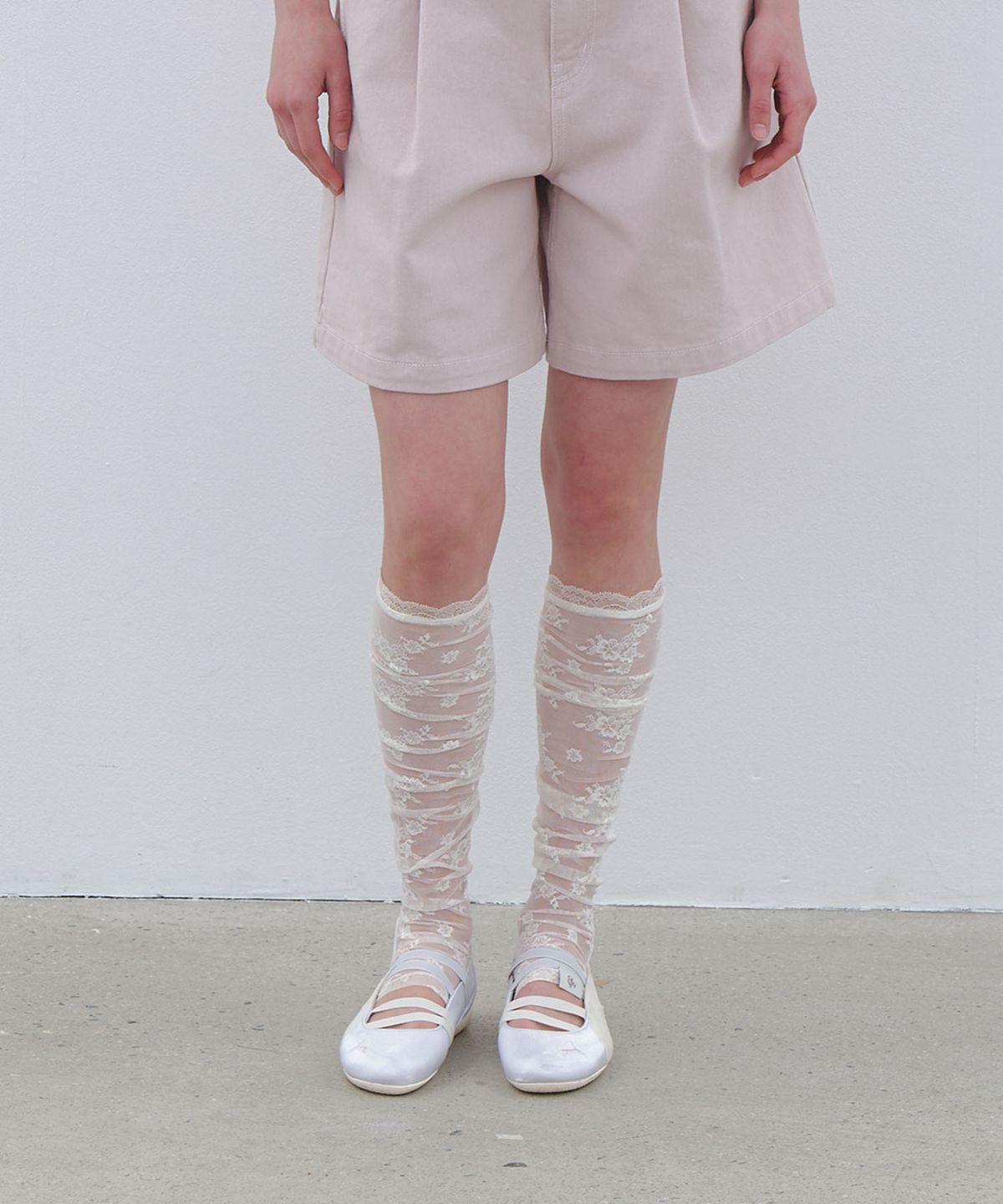 클루니(CLUNY) Sheer Open-Toe Knee Warmer - (4color)