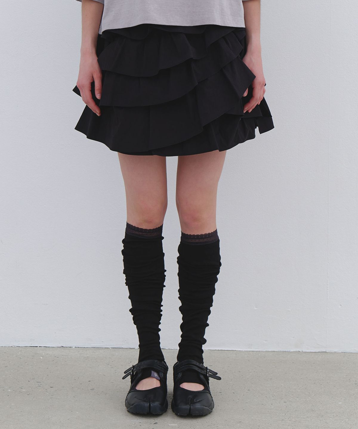 클루니(CLUNY) Sheer Open-Toe Knee Warmer - (4color)
