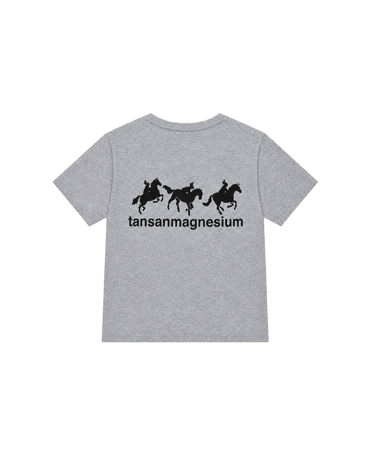 탄산마그네슘(TANSANMAGNESIUM) 홀스 래빗 티셔츠 (그레이/블랙)