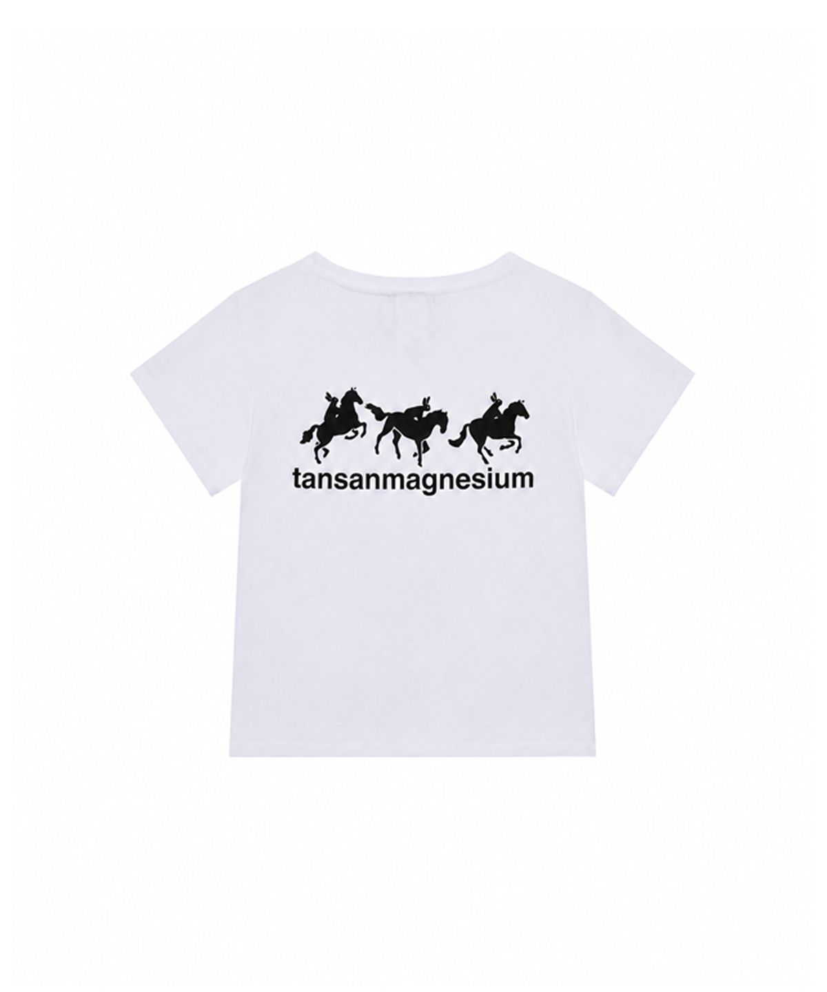 탄산마그네슘(TANSANMAGNESIUM) 홀스 래빗 티셔츠 (화이트/블랙)