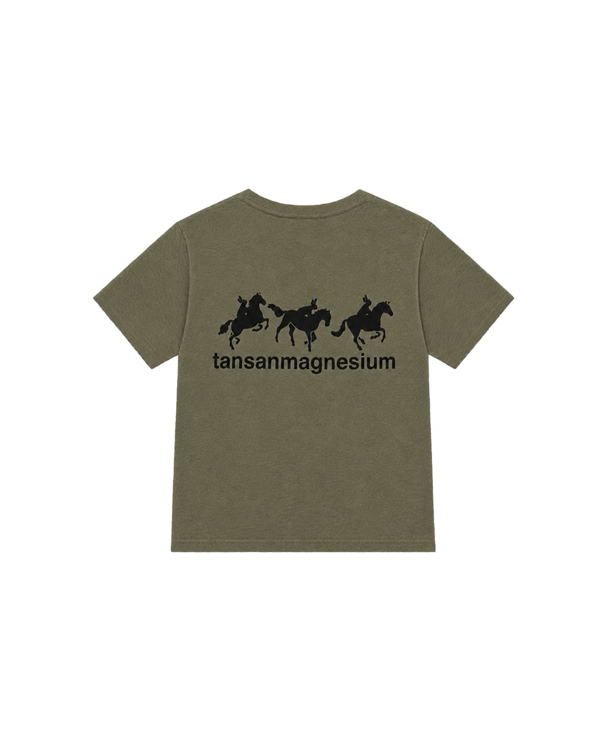 탄산마그네슘(TANSANMAGNESIUM) 홀스 래빗 티셔츠 (카키/블랙)