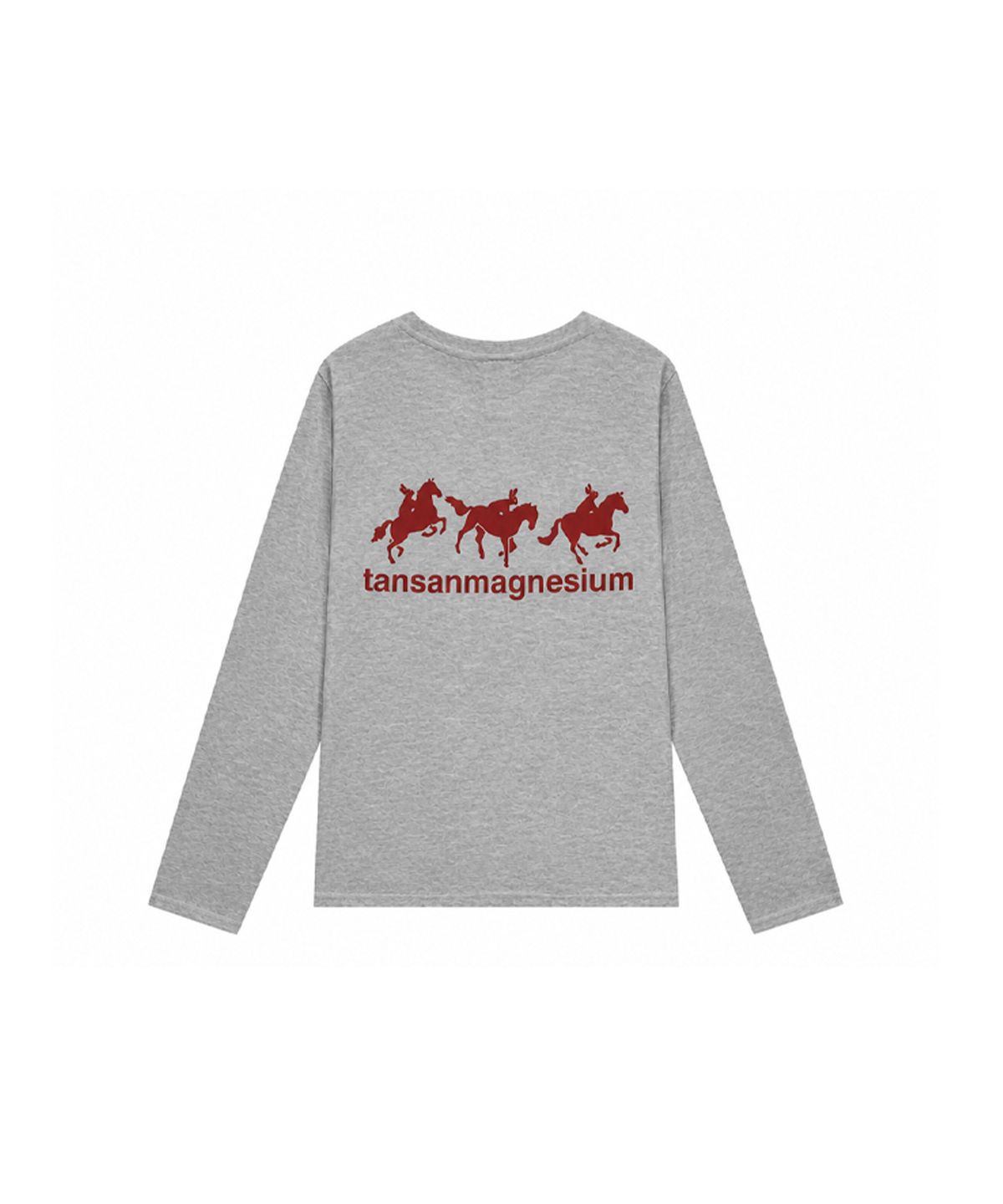 탄산마그네슘(TANSANMAGNESIUM) 홀스 래빗 롱슬리브 (그레이/레드)