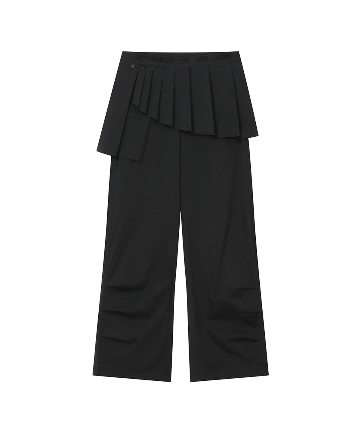 미세키서울(MISEKI SEOUL) Spiral pleats skirt pants SET BLACK