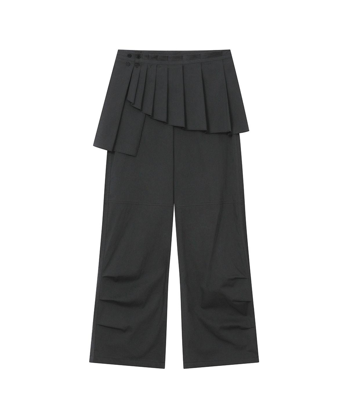 미세키서울(MISEKI SEOUL) Spiral pleats skirt pants SET CHARCOAL