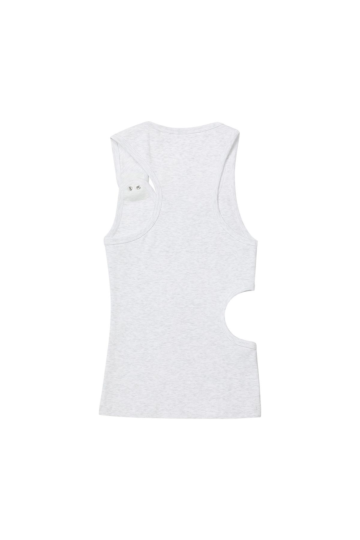 다이닛(DEINET) ARC SNAP TANK TOP IN LIGHT GREY