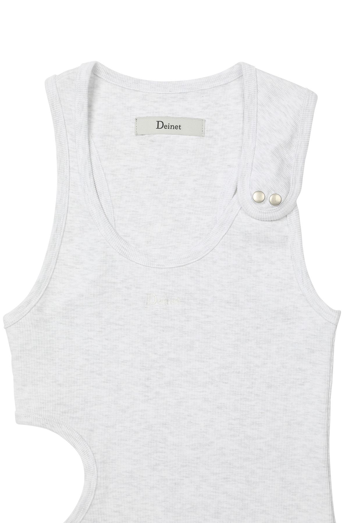 다이닛(DEINET) ARC SNAP TANK TOP IN LIGHT GREY