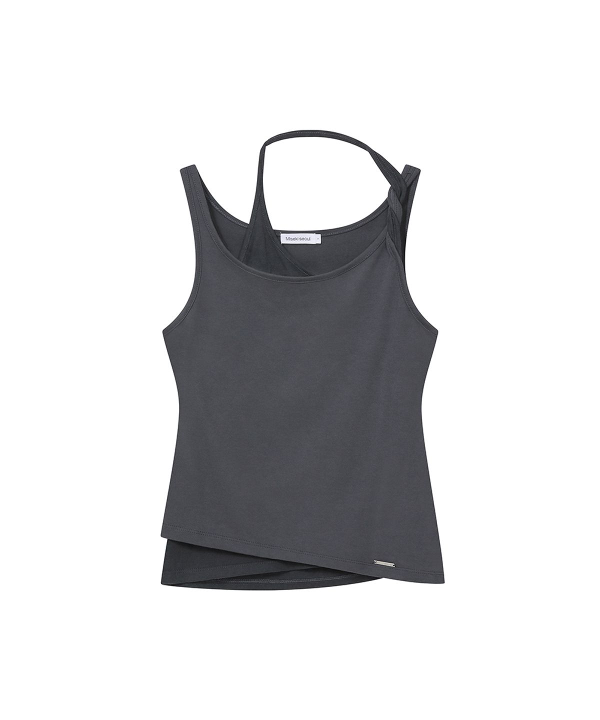 미세키서울(MISEKI SEOUL) Twist string layered sleeveless CHARCOAL