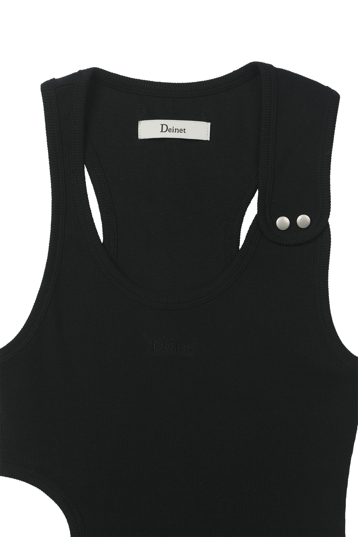 다이닛(DEINET) ARC SNAP TANK TOP IN BLACK