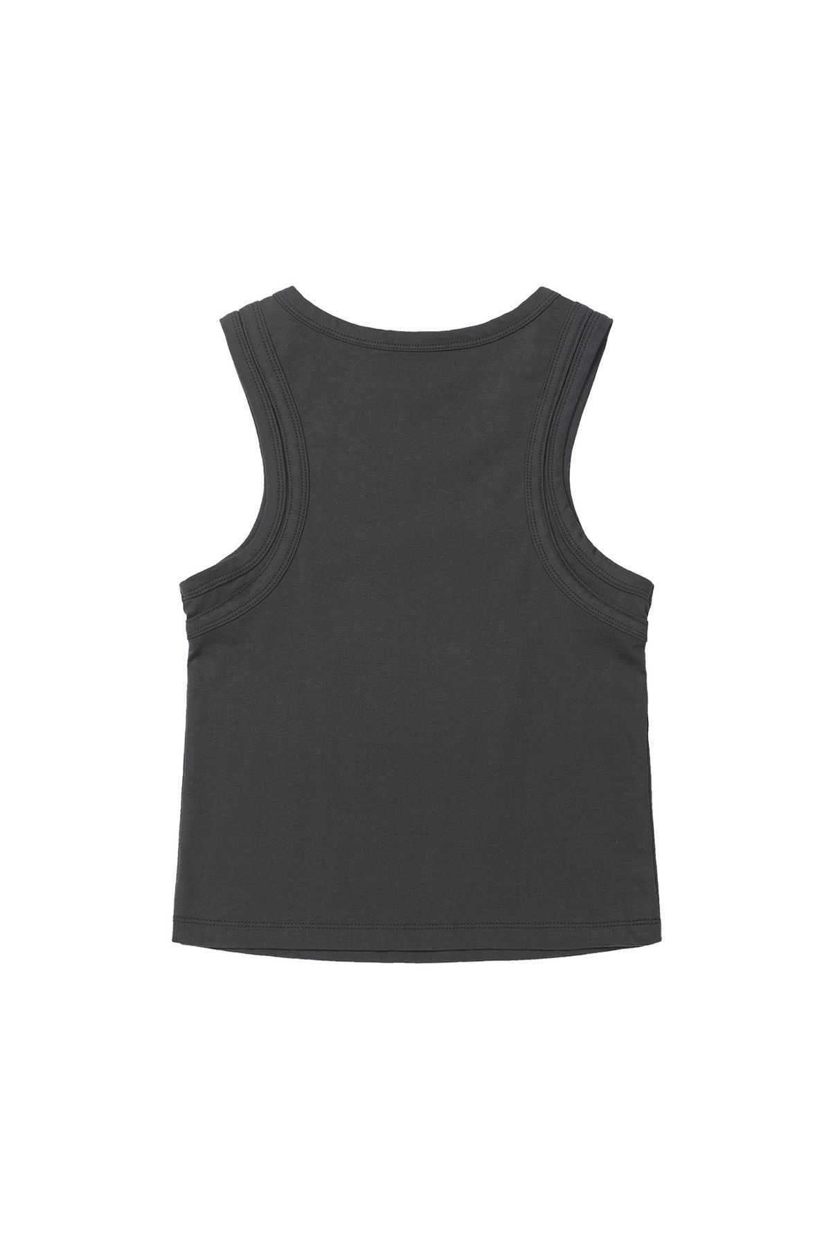 다이닛(DEINET) LAYERED SLEEVELESS IN CHARCOAL
