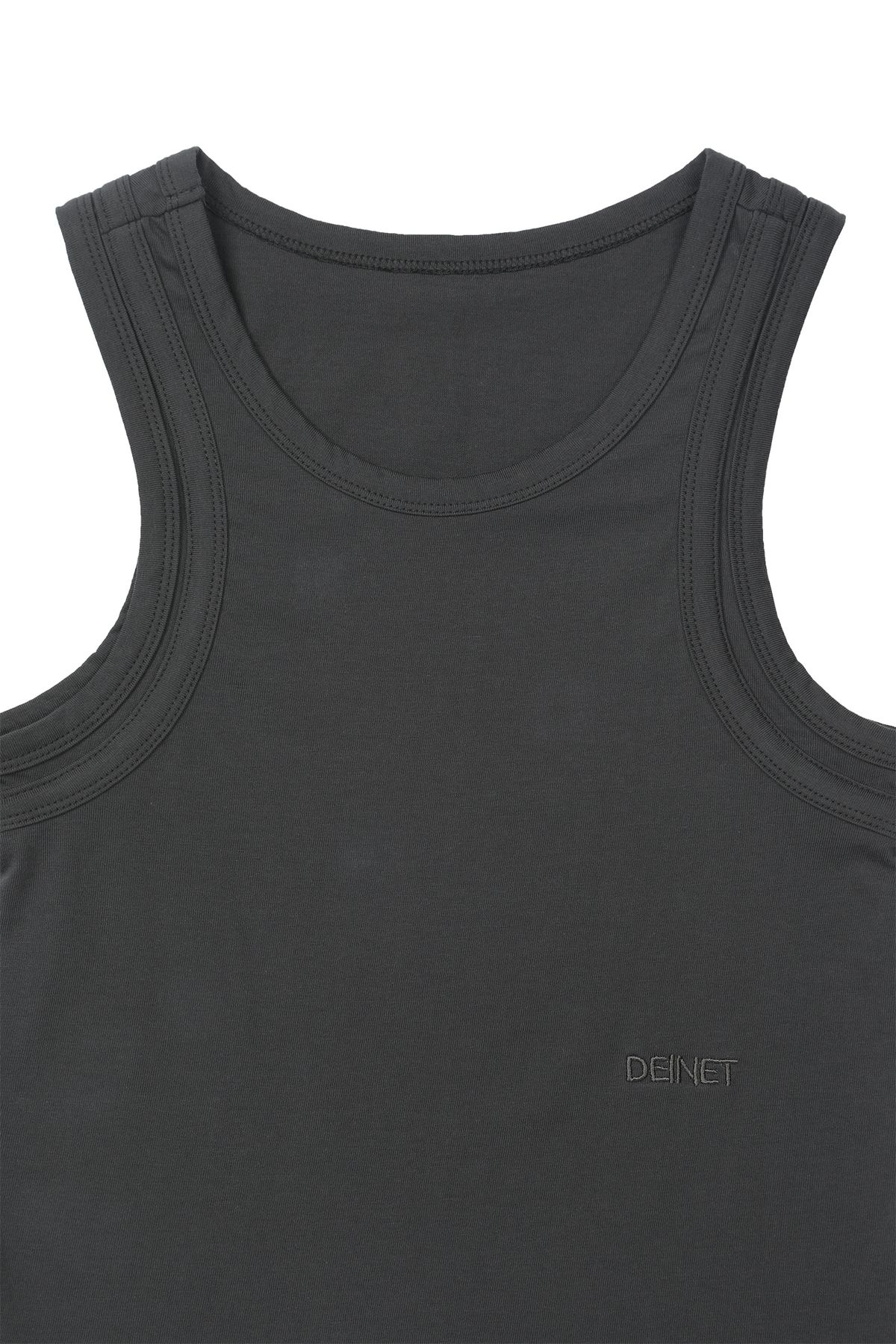 다이닛(DEINET) LAYERED SLEEVELESS IN CHARCOAL