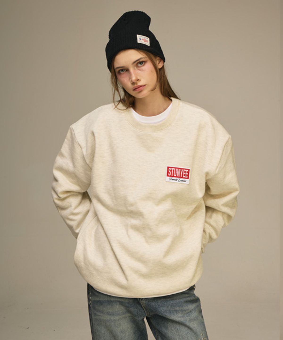 스터니(STUNYEE) Label Beani Black