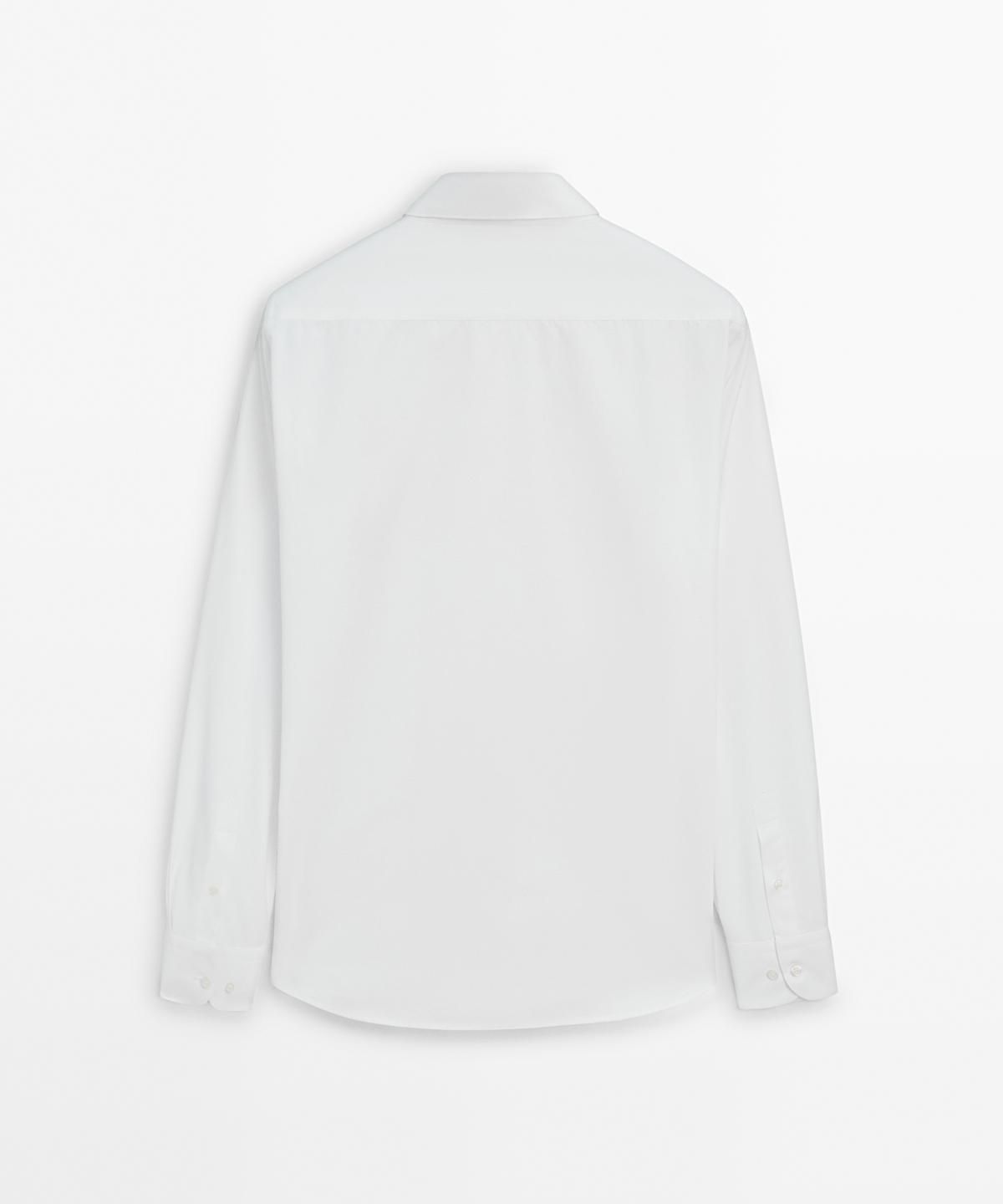 마시모두띠(MASSIMO DUTTI) 슬림핏 100% 코튼 포플린 셔츠