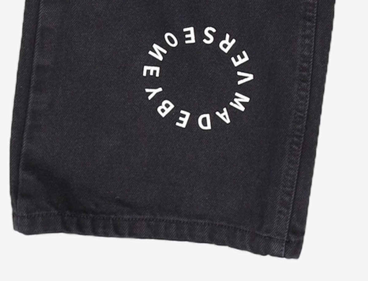 벌스원(VERSE ONE) SMILE LOGO DENIM PANTS BLACK L