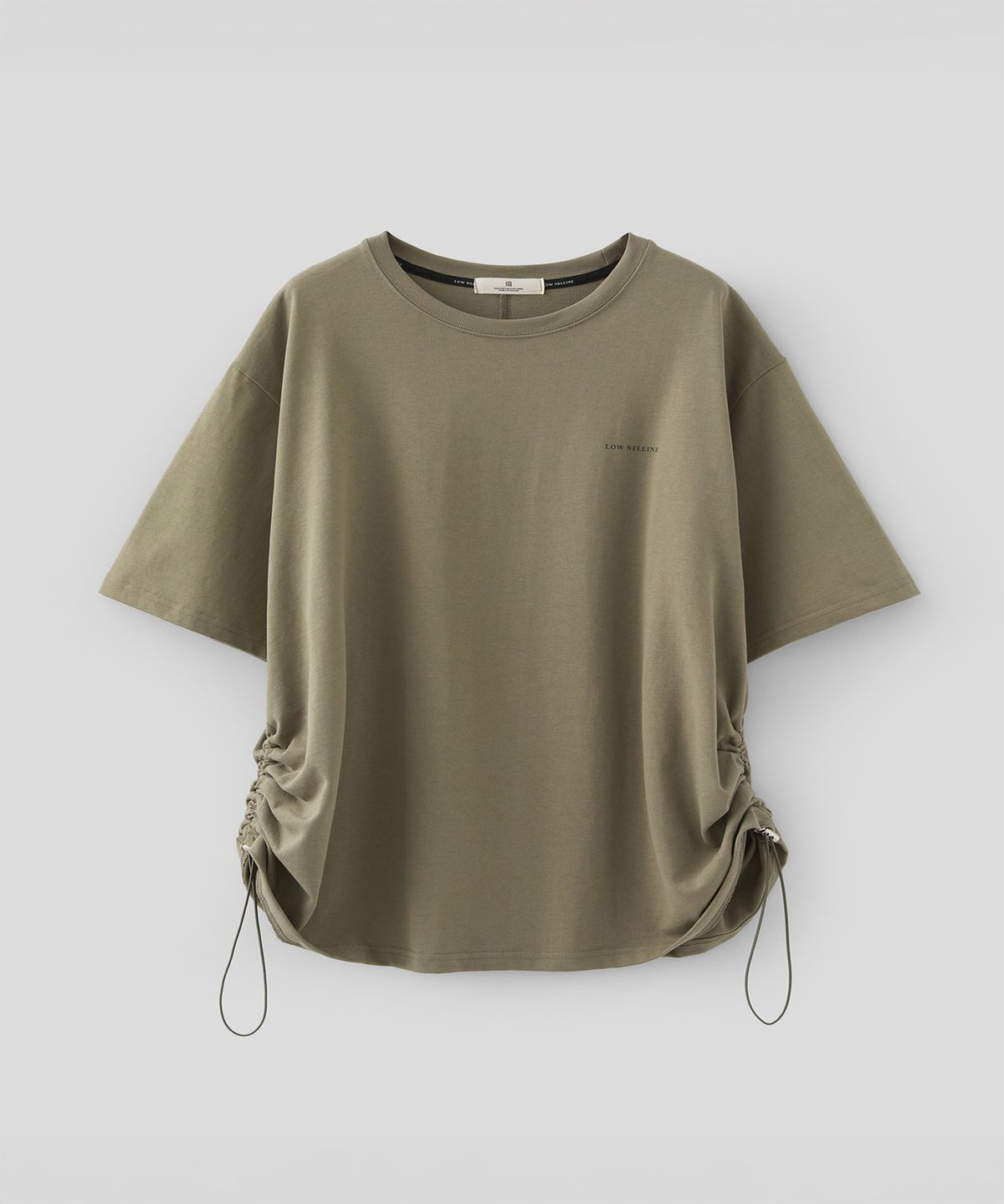 로우넬라인(LOW NELLINE) NORTON HEAVY COTTON OVERSIZED T-SHIRT_KHAKI
