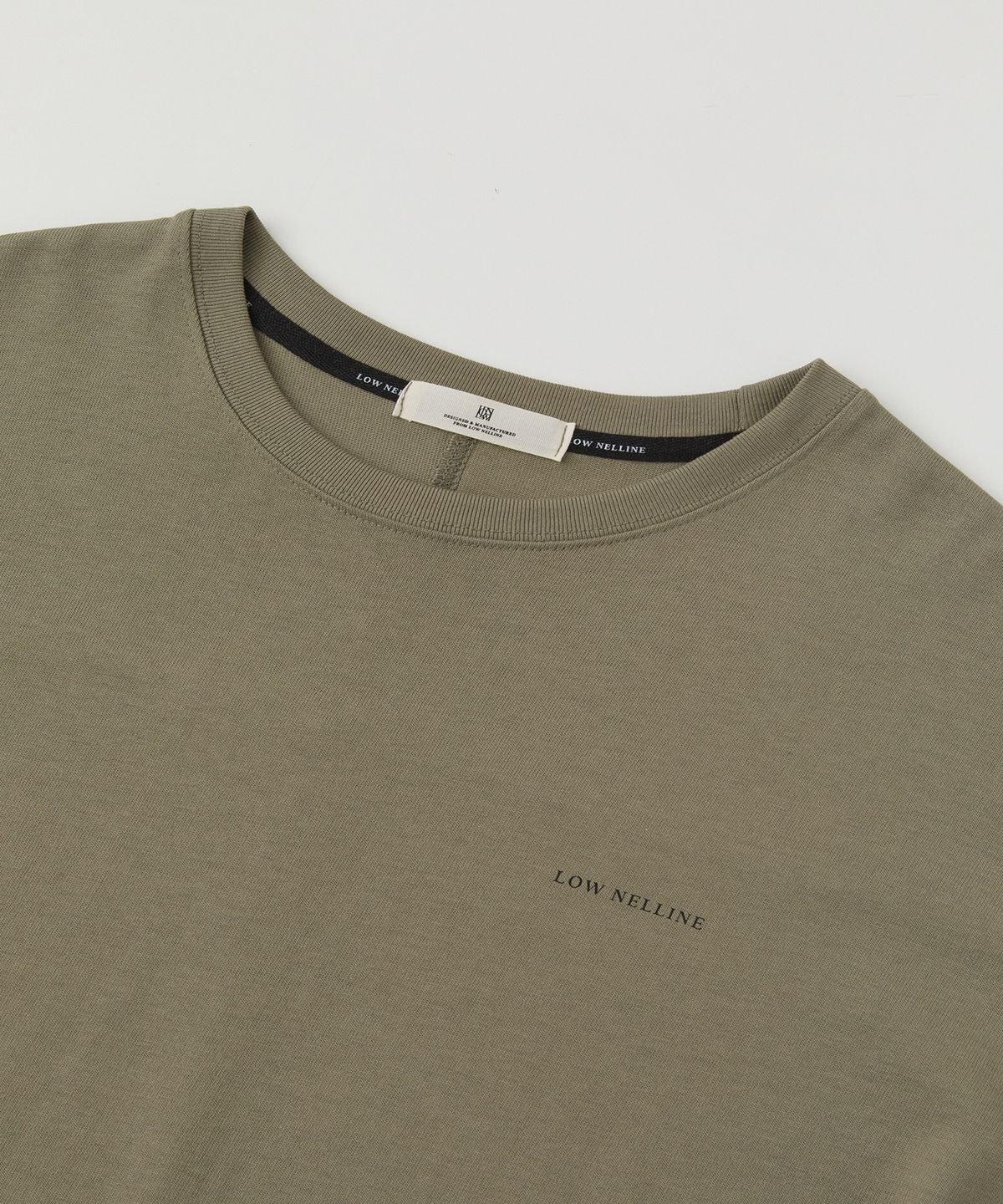 로우넬라인(LOW NELLINE) NORTON HEAVY COTTON OVERSIZED T-SHIRT_KHAKI