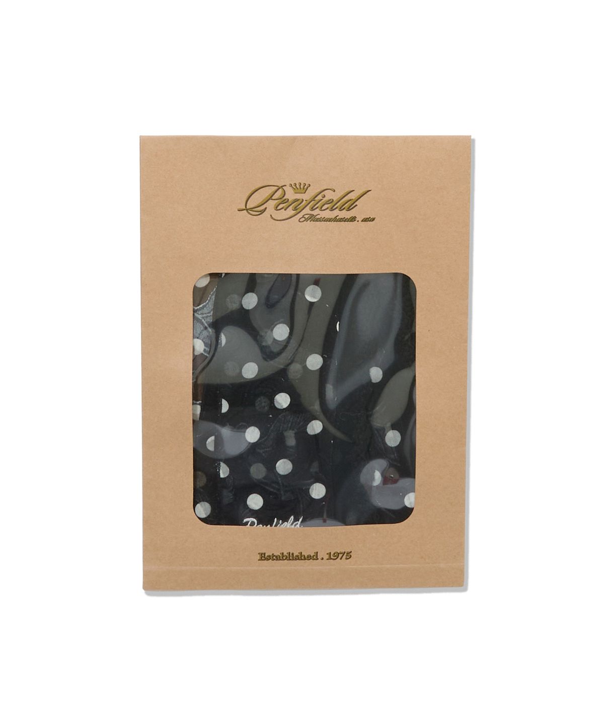 펜필드(PENFIELD) 레이스 도트 롱 스카프 블랙_FS7AM02U