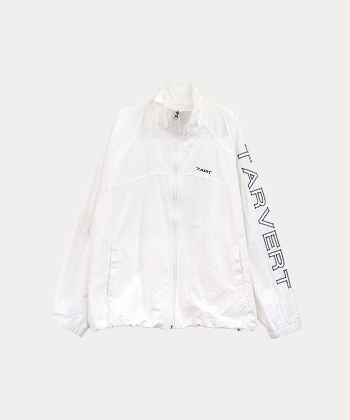 타버트(TARVERT) Aero Embroidery Nylon Wind Jumper - White