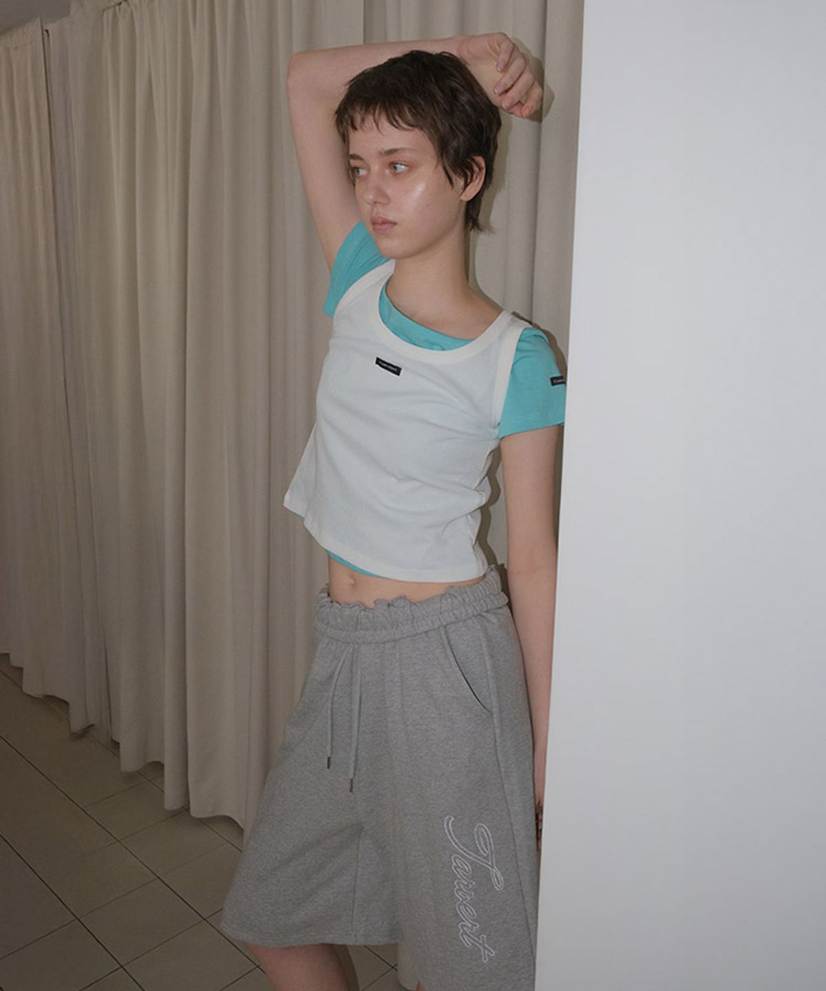 타버트(TARVERT) Base Layered T-Shirt - Mint