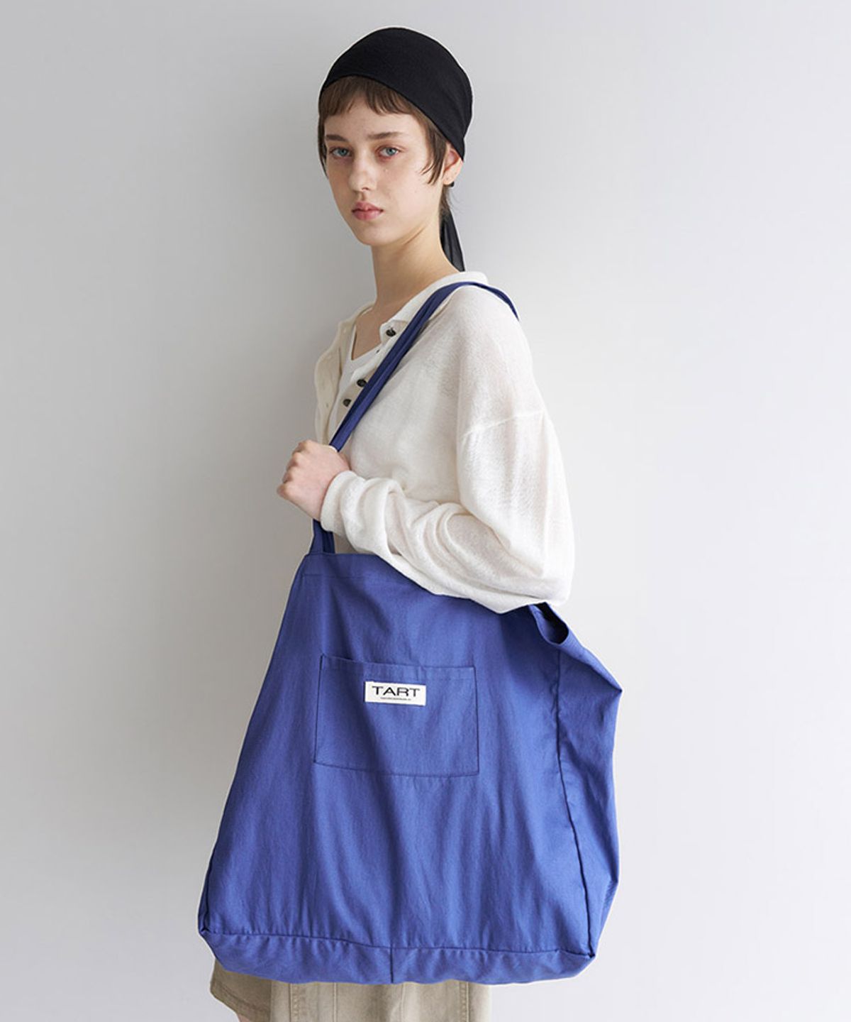 타버트(TARVERT) Canvas Cotton Eco Bag - Blue