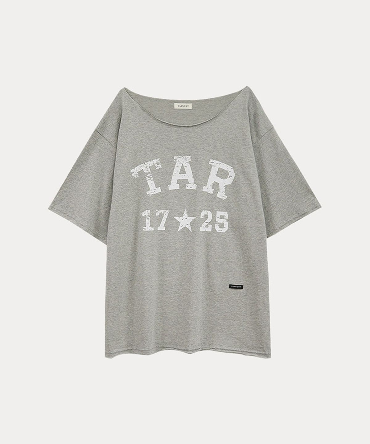 타버트(TARVERT) Crack Logo Oversized T-Shirt - Gray