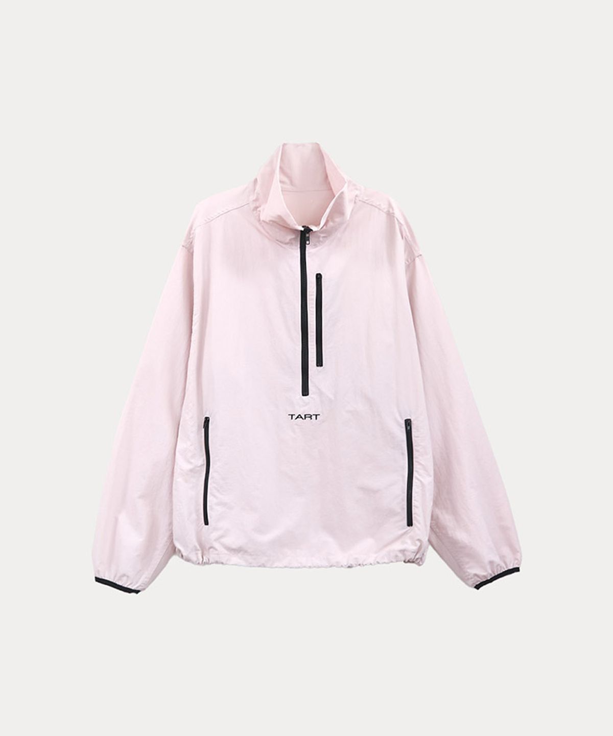 타버트(TARVERT) Plaid Half Zip Up - Pale Pink