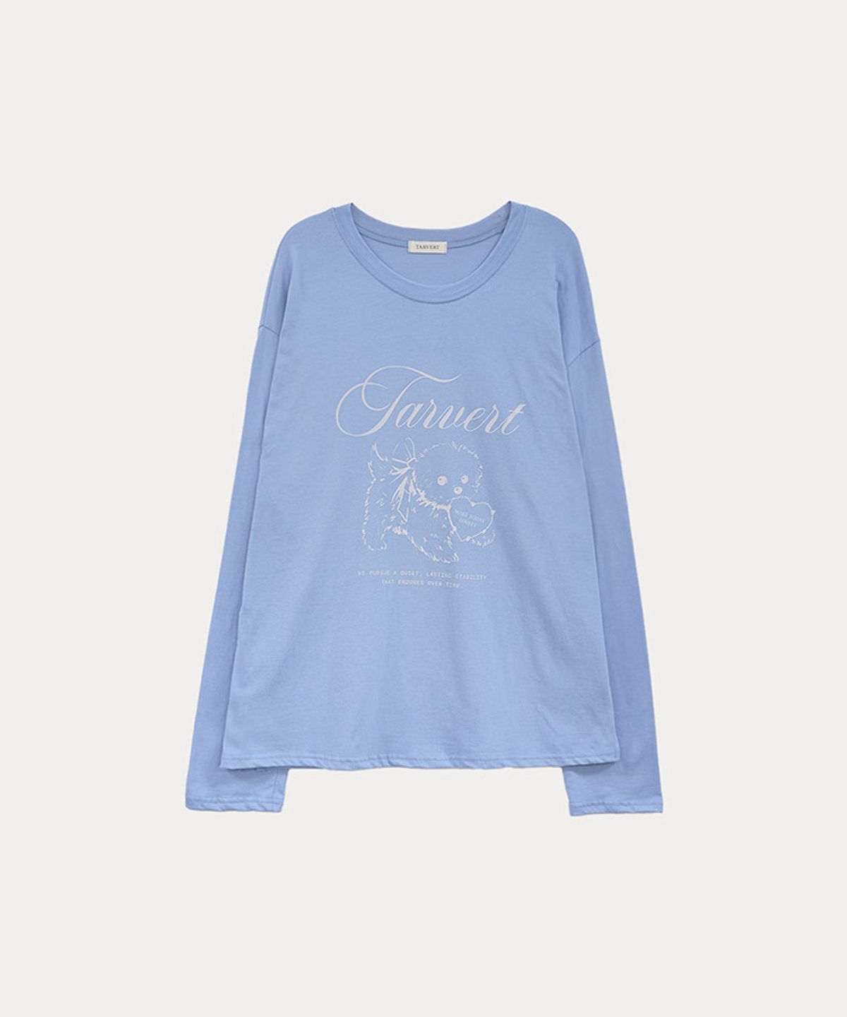 타버트(TARVERT) Puppy Shade Long Sleeve T-Shirt - Blue