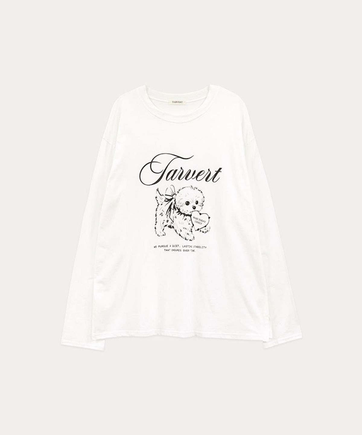 타버트(TARVERT) Puppy Shade Long Sleeve T-Shirt - White