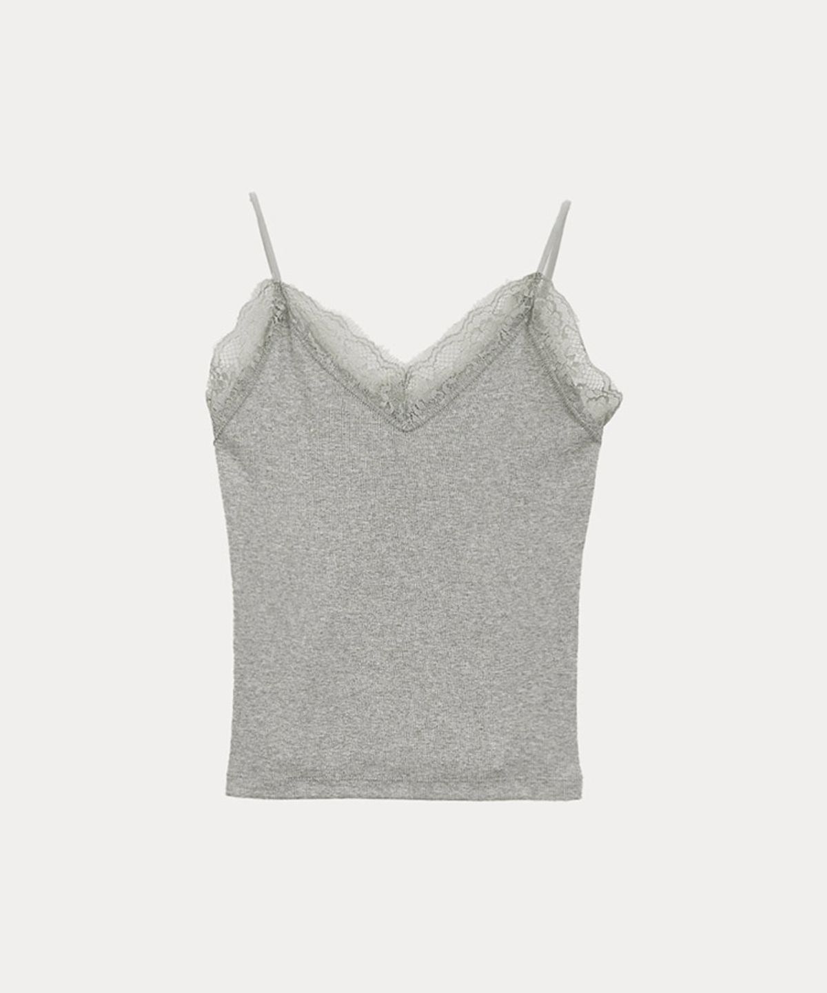 타버트(TARVERT) Rosy Lace Sleeveless Top - Gray