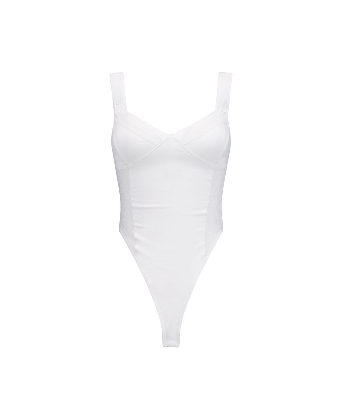 이와이이알(EYEER) Lace Bustier Bodysuit - White