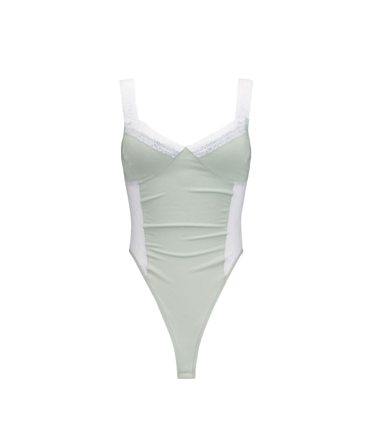 이와이이알(EYEER) Lace Bustier Bodysuit - Mint
