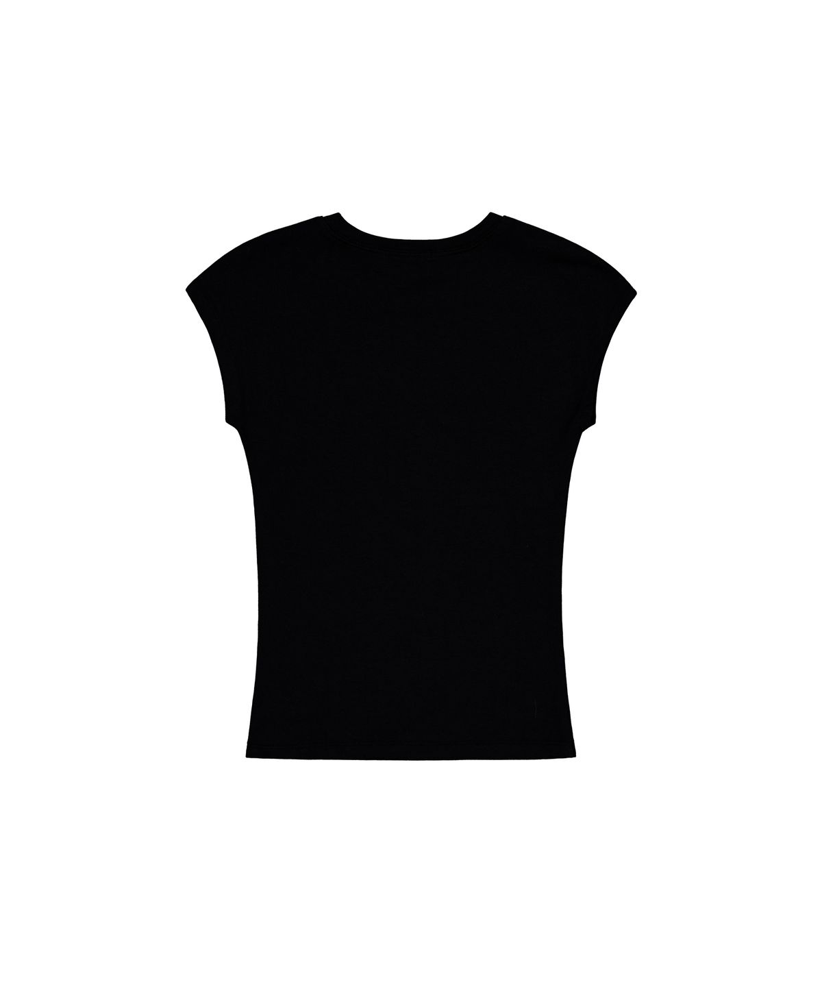이와이이알(EYEER) Silver Script Logo Cap Sleeve Top - Black