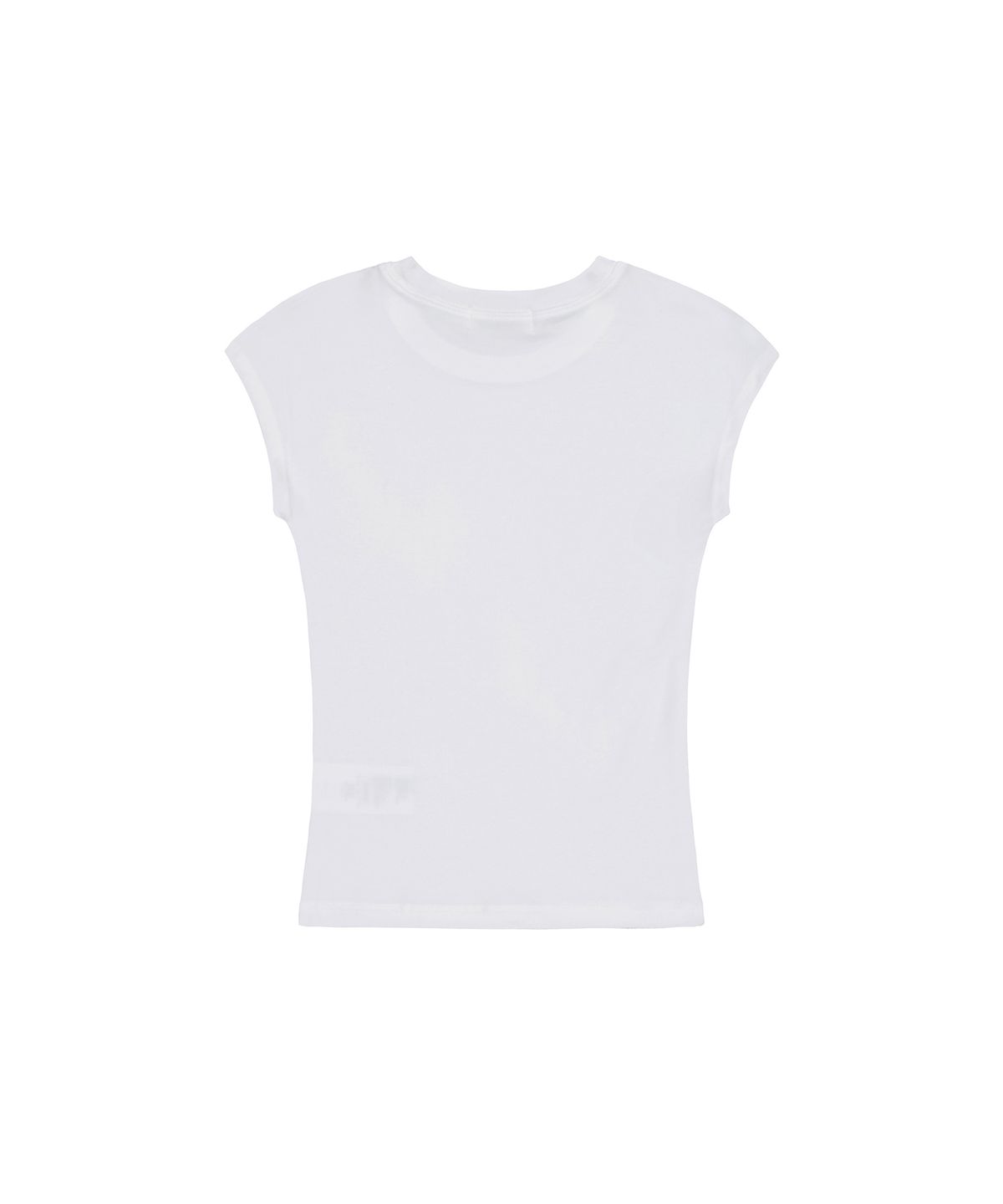 이와이이알(EYEER) Silver Script Logo Cap Sleeve Top - White