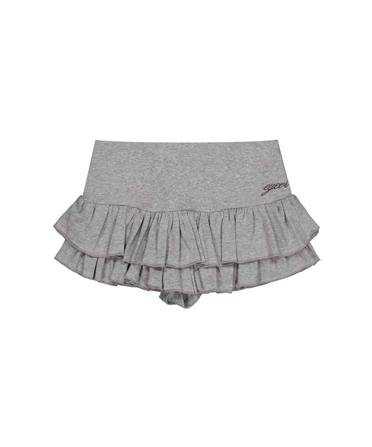 이와이이알(EYEER) Double Tiered Strap Skirt - Gray