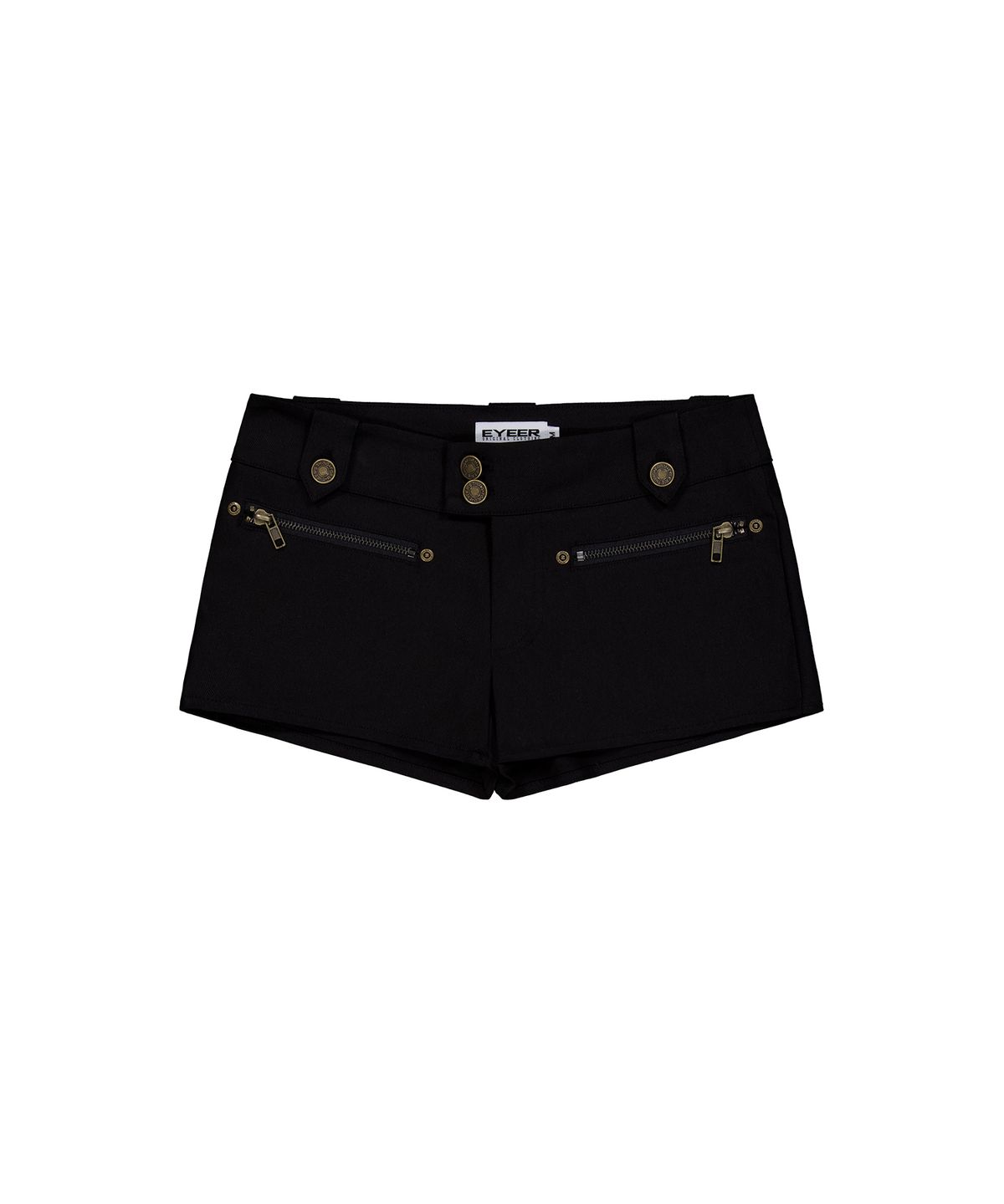 이와이이알(EYEER) Low Rise Zip Pocket Short Pants - Black