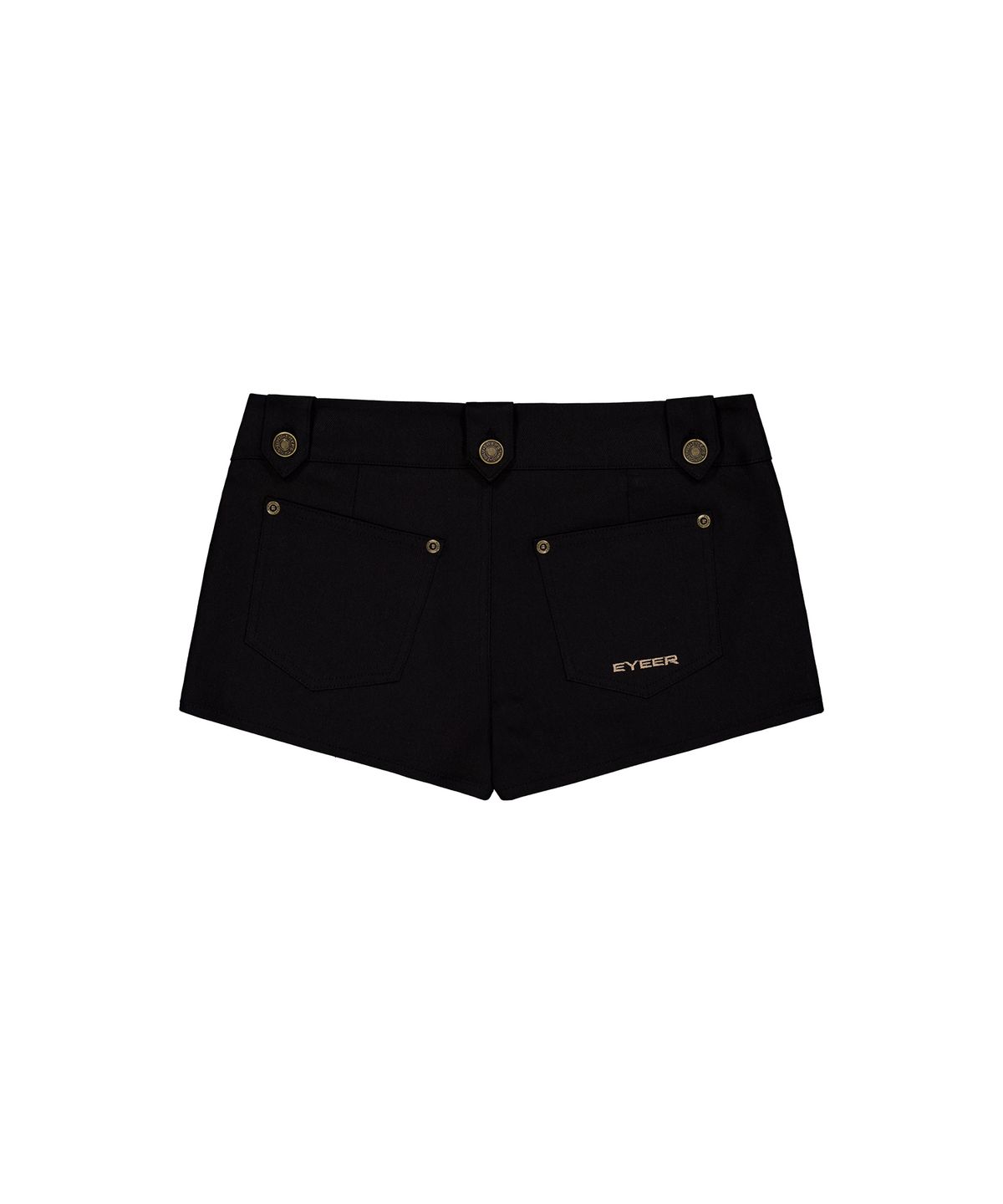 이와이이알(EYEER) Low Rise Zip Pocket Short Pants - Black