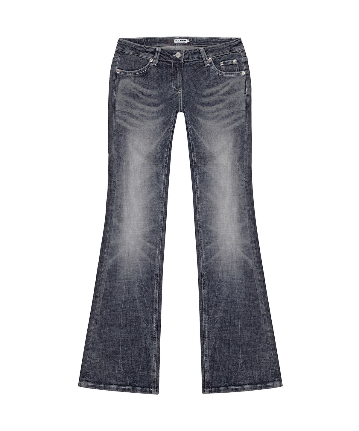 이와이이알(EYEER) Classic Low Rise Boots-Cut Denim Pants - Vintage Blue