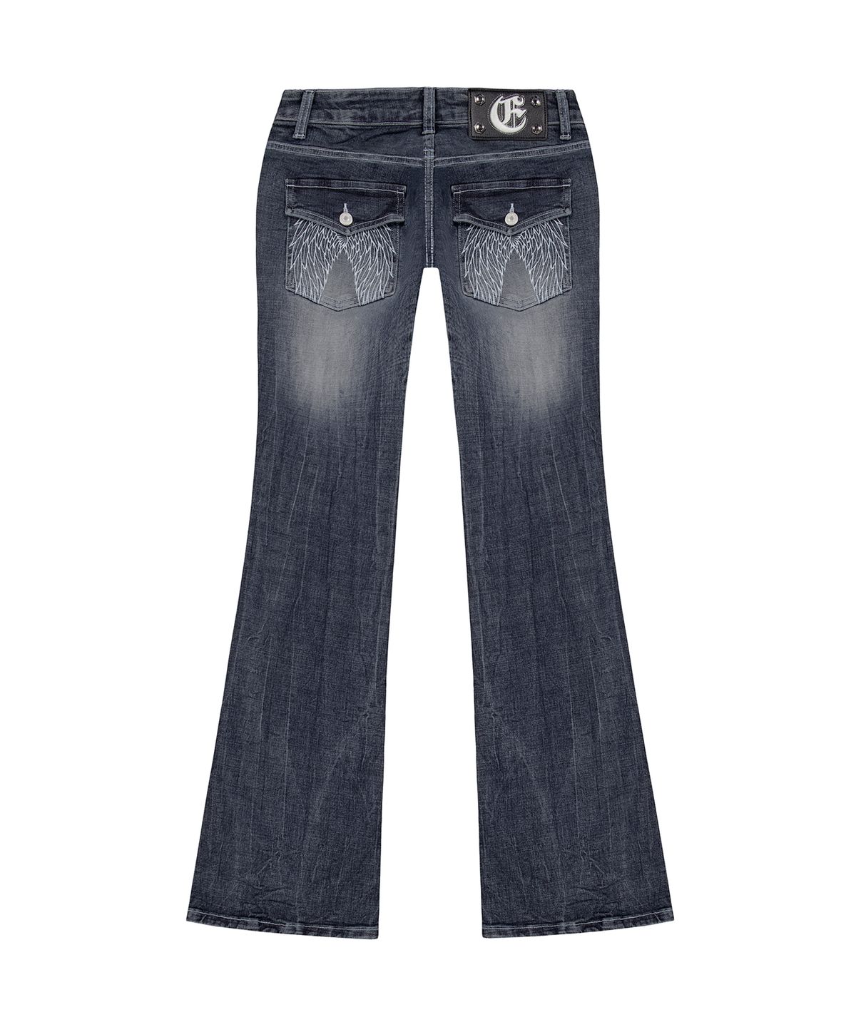 이와이이알(EYEER) Classic Low Rise Boots-Cut Denim Pants - Vintage Blue
