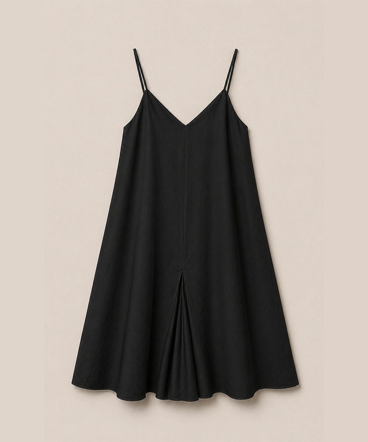 320쇼룸(320SHOWROOM) Cotton V-Neck Pocket Slip Dress Black