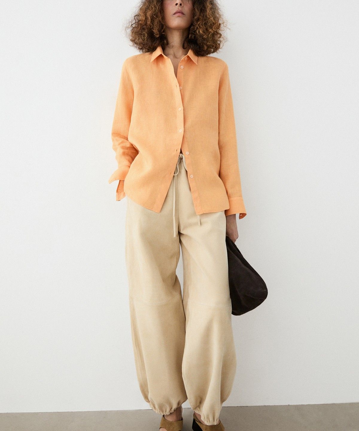 마시모두띠(MASSIMO DUTTI) 100% 린넨 루즈핏 셔츠