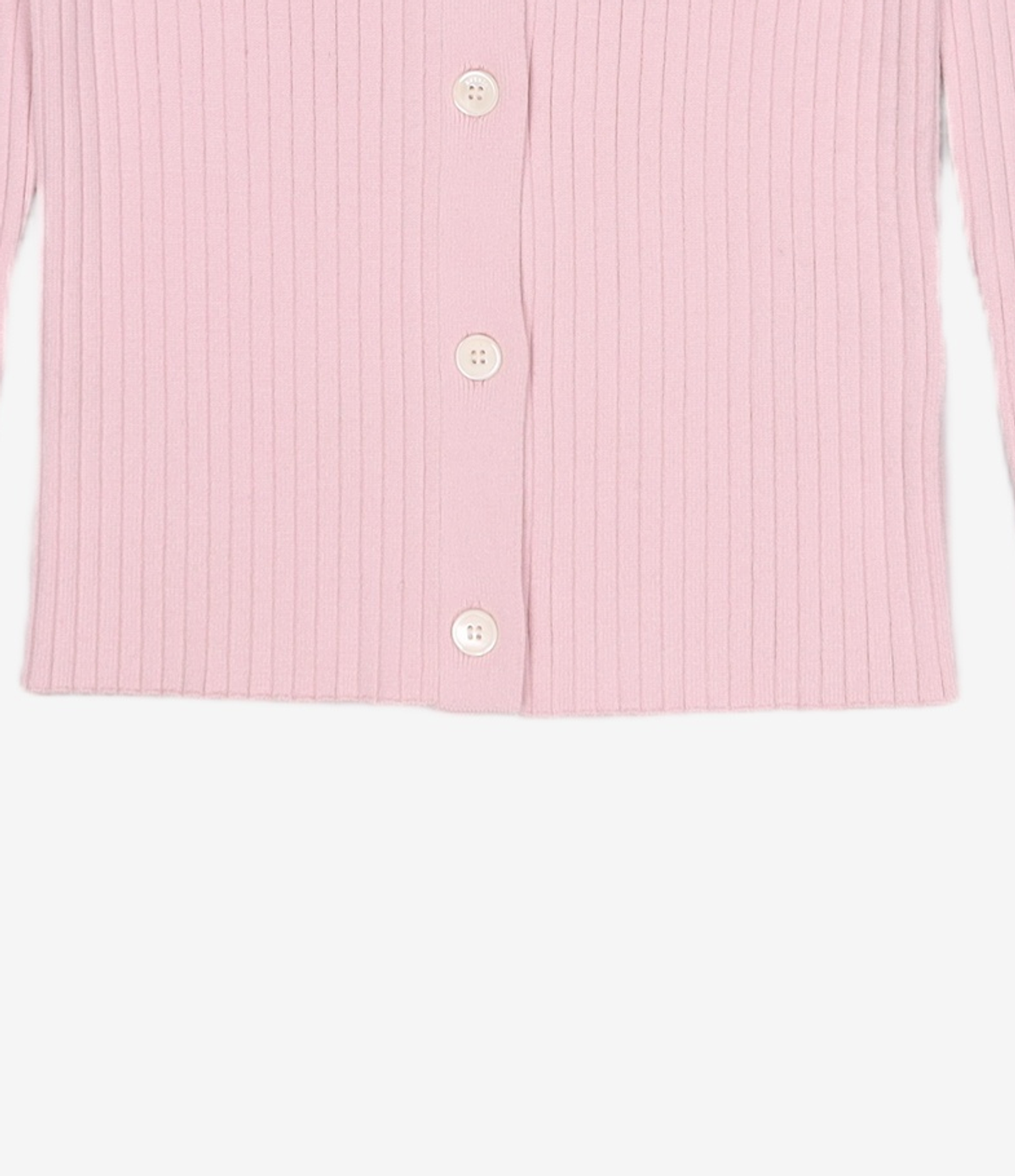 코텔로(KOTELO) Recyclepoly Ribbed Collar Cardigan  lavender pink S