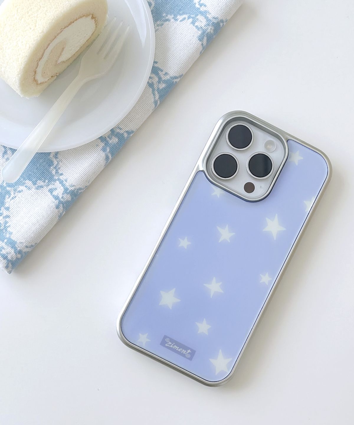 지멘트(ZIMENT) milky blue star 글라스범퍼케이스