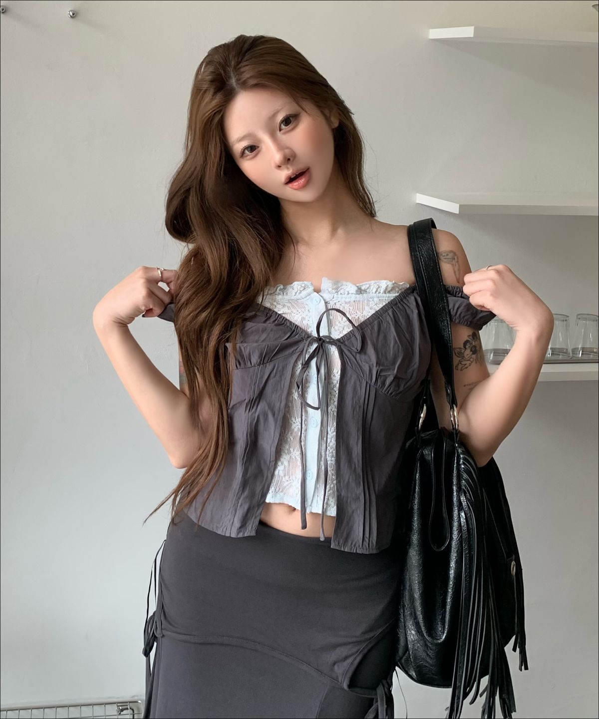 미쏘(MIXXO) 2way 레이어드 원피스_MIWOMG629C