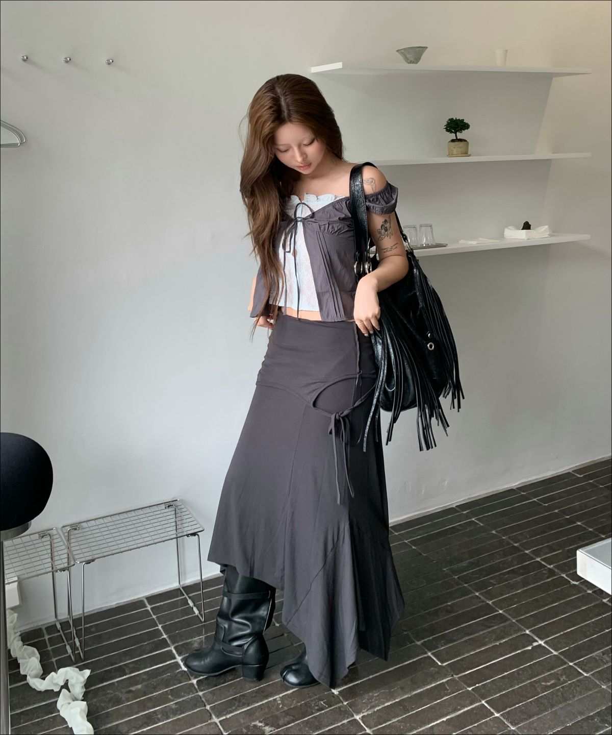미쏘(MIXXO) 2way 레이어드 원피스_MIWOMG629C