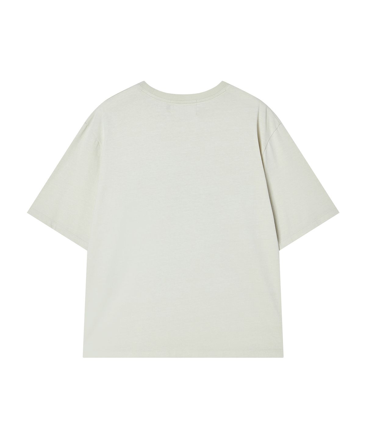 비욘드클로젯(BEYOND CLOSET) [COLLECTION LINE] 빈티지 테이프 디테일 워시드 반팔 티셔츠 아이보리