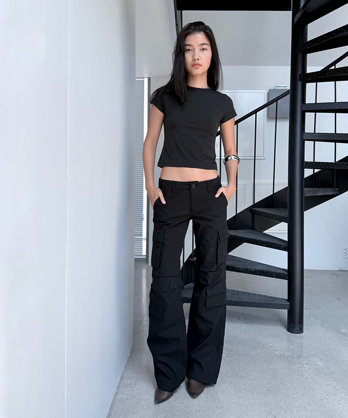 오도어(ODOR) Mellow fit tee - Black