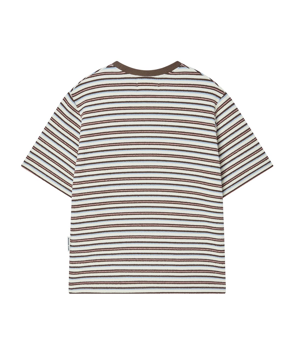 비욘드클로젯(BEYOND CLOSET) [COLLECTION LINE] 에어리 스트라이프 반팔 니트 멀티