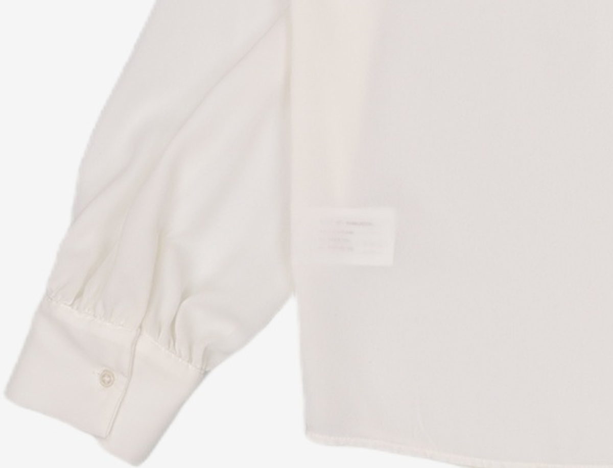 미쏘(MIXXO) 셔츠카라 반오픈 블라우스 MIWBLB320B L