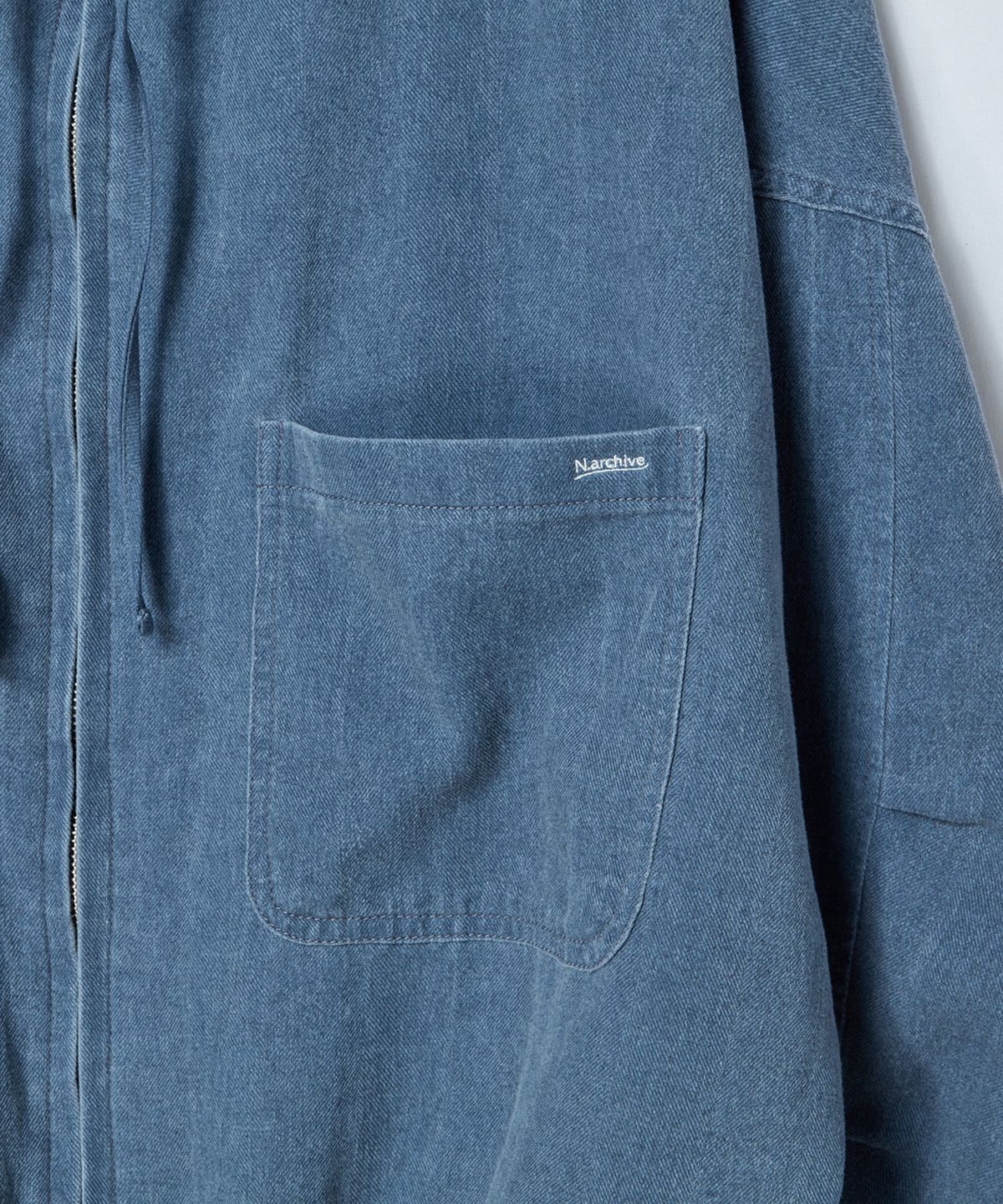 비욘드클로젯(BEYOND CLOSET) [COLLECTION LINE] 이탈리안 린넨 블렌드 라이트 블루종 워시드 블루